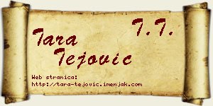 Tara Tejović vizit kartica